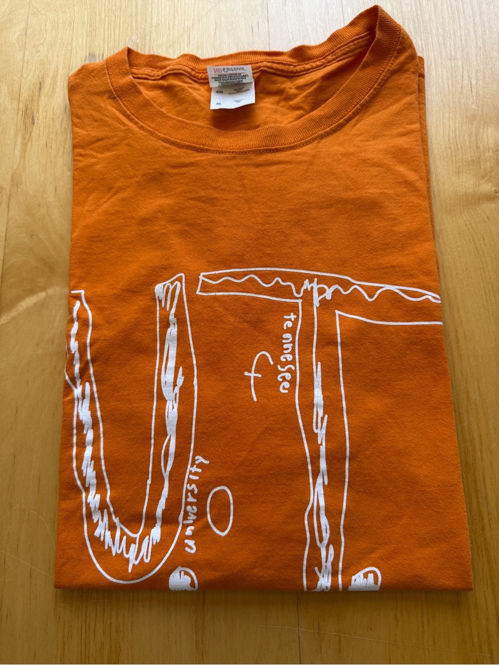University of Tennessee UT Volunteers Orange Graphic T Shirt Men’s XL